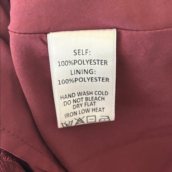 Altar'd State Greer floral crochet dress in a mini length and burgundy color, M - Picture 9 of 9